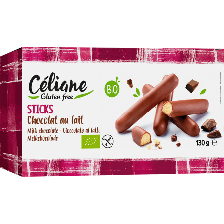 Les Recettes de Céliane Melkchocolade Staafjes Bio 130g