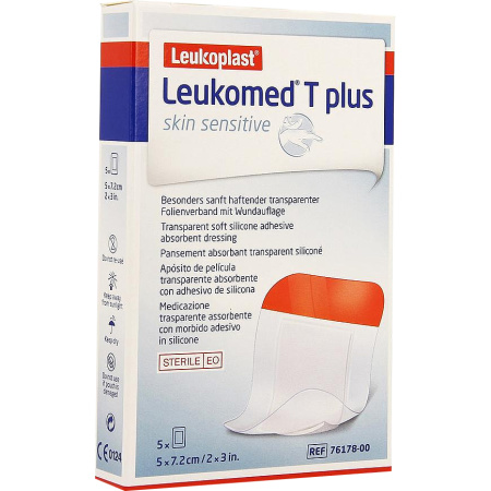 Leukomed T Plus Skin Sensitive 7,2cmx5cm Stuks 5 (7617800)