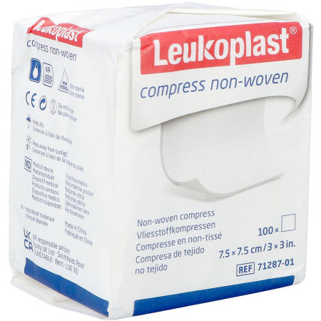 Leukoplast Non-Woven Niet-Steriel Kompres 7,5x7,5cm 100 Stuks