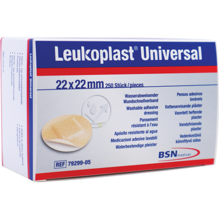 Bsn Medical Leukoplast Universal Pleisters 22x22mm Wasserdicht 250 Stuks