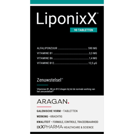 ixX Pharma LiponiXX Nervensystem Alpha-Liponsäure & Aktive B-Vitamine 90 Tabletten