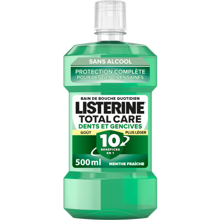 Listerine Total Care Mondwater 10in1 Tanden En Tandvlees Alcoholvrij Fles 500ml