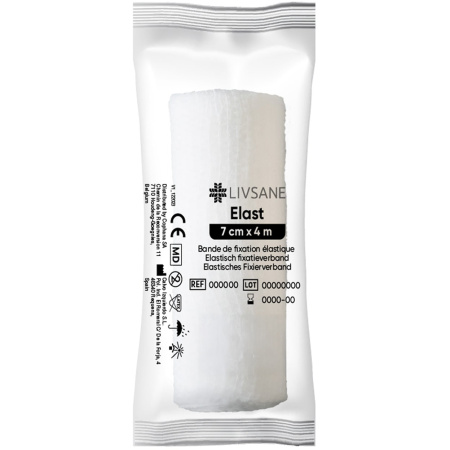 Livsane Elastisch Fixatieverband Cello 7cmx4m 1 Rol