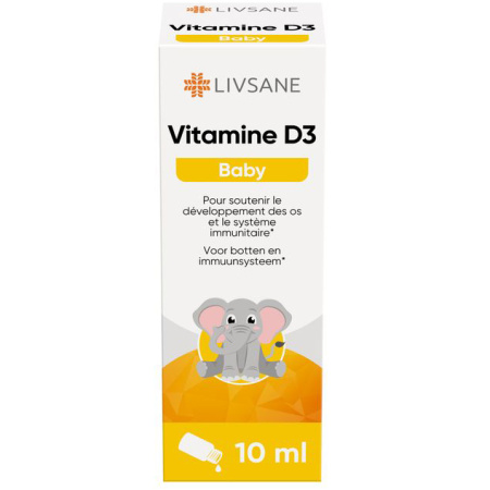 Livsane Vitamine D3 Baby 200IE/Druppel 10ml