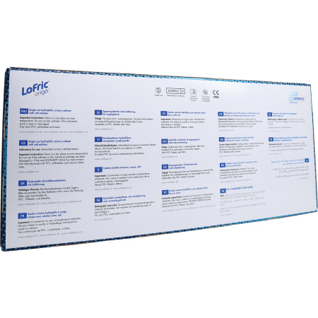 LoFric Urinekatheter Origo Nelaton 40cm Maat CH 14 Rond Tip + Zoutoplossing 30 Stuks
