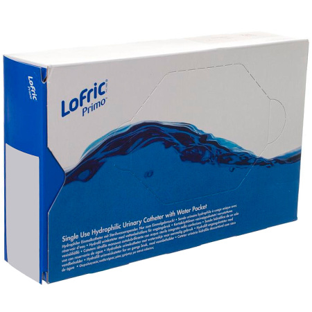 LoFric Urinekatheter Primo Nelaton 20cm Maat CH 12 Rond Tip+ Steriel Water 18ml Stuks 30