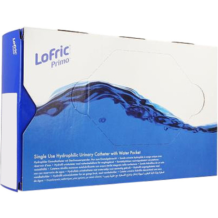 LoFric Urinekatheter Primo Nelaton 20cm Maat CH 16 Rond Tip+ Steriel Water 18ml Stuks 30