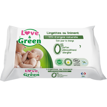 Love & Green Hypoallergene Doekjes Met Liniment