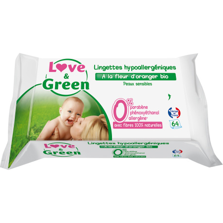 Love&Green Cosmos NatGecertificeerde Doekjes En Geurende Hypoallergeen