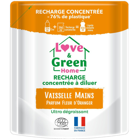 Love&Green Home Geconcentreerde Navulling Geparfumeerd Afwasmiddel 166ml