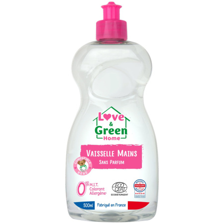Love&Green Home Hypoallergeen Afwasmiddel Zonder Parfum 500ml