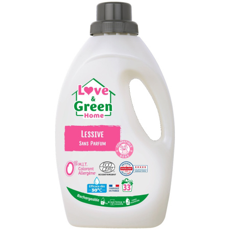 Love&Green Home Navulbaar Hypoallergeen Wasmiddel Zonder Parfum 1,5l