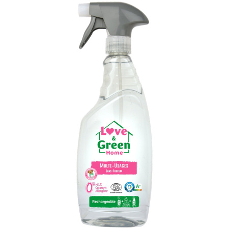 Love&Green Home Navulbare Hypoallergene Allesreiniger Spray Zonder Parfum 750ml