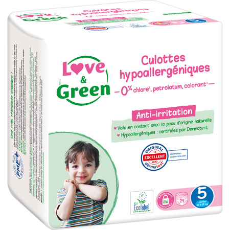 Love&Green Hypoallergene & Ecologische Luierbroekjes Maat 5 29 Stuks
