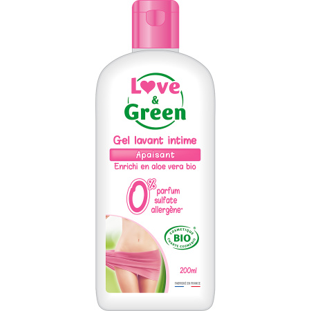 Love&Green Intieme Reinigingsgel Biologisch Sulfaatvrij Kalmerend 200ml