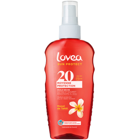 Lovea Droge Olie SPF20 Gemiddelde Bescherming Monoï De Tahiti 150ml
