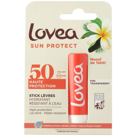Lovea Lippenstick SPF50 Hoge Bescherming Monoï De Tahiti 4g