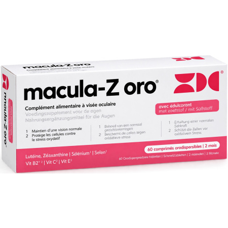 Macula-Z ORO Voedingssupplement Voor De Ogen 60 Orodispergeerbare Tabletten