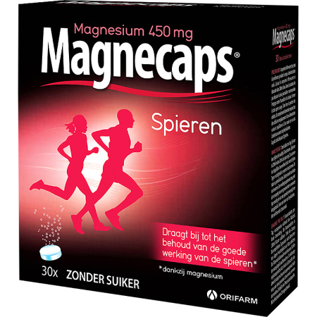 Magnecaps Spieren Magnesium 450mg 30 Bruistabletten