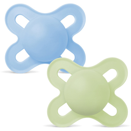 Mam Baby Fopspeen Original Start Silicone 0-2 Maanden Plain Blauw 2 Stuks