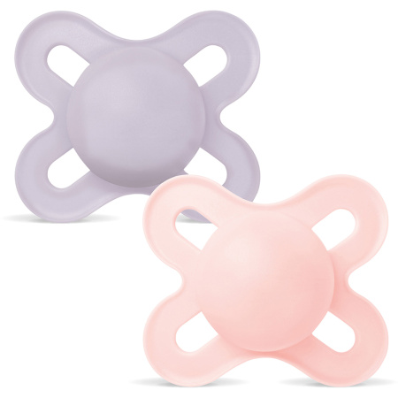 Mam Baby Fopspeen Original Start Silicone 0-2 Maanden Plain Roze 2 Stuks
