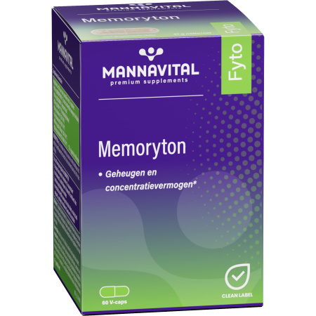 Mannavital Memoryton Voedingssupplement Geheugen En Concentratievermogen 60 V-Capsules