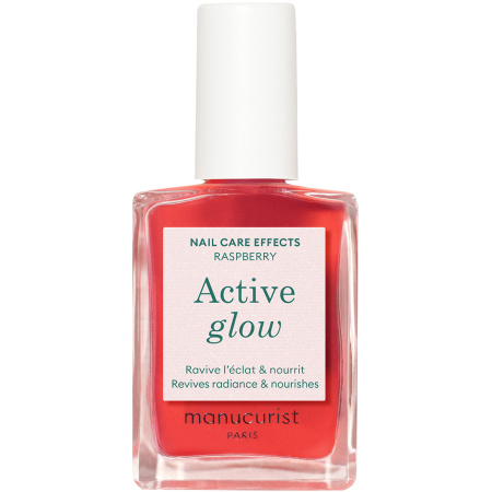 Manucurist Active Glow Raspberry Nagellak Verzorging Gloss Effect 15ml
