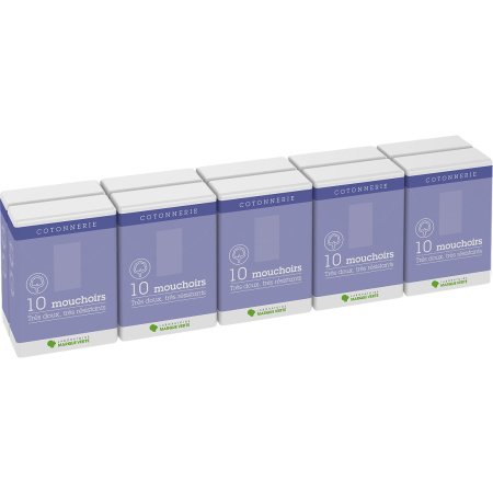 Marque Verte Papieren Zakdoekjes 10 Pakjes x 10 Stuks