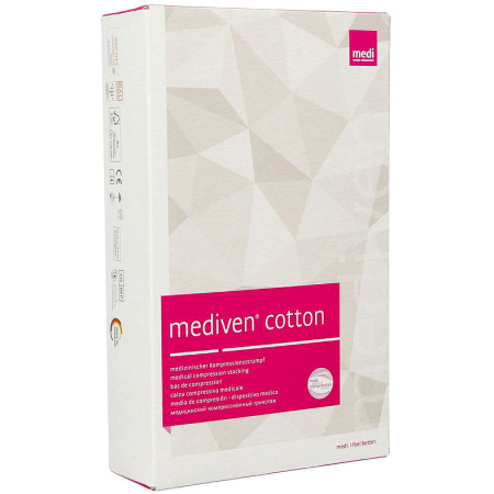 Mediven Cotton CCL1 Ad P.O. Compressiekous Caramel T2 1 Stuk