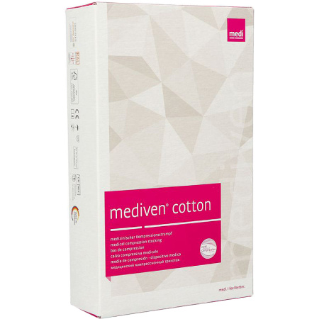 Mediven Cotton CCL1 Ad P.O. Compressiekous Caramel T3 1 Stuk