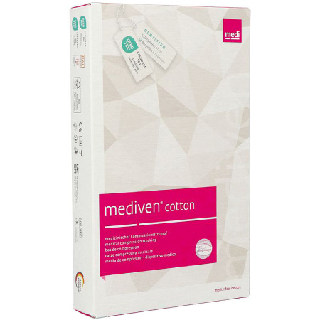 Mediven Katoen CCL2 Ad P.F. Compressiekousen Zwart T2 1 Stuk