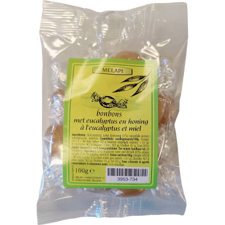 Melapi Honing Bonbons Met Eucalyptus 100g