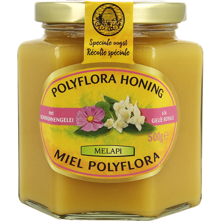 Melapi Honing Polyflora Met Koninginnebrij Zacht 500g