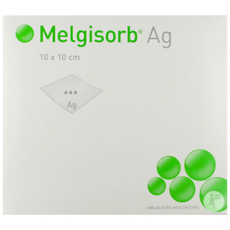 Melgisorb Ag 10x10cm 10 Stuks
