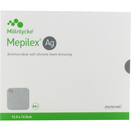 Mepilex Ag Schuimverband Antimicrobieel Absorberend 12,5x12,5cm Steriel 1 Stuk