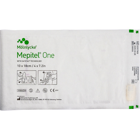 Mepitel One 10x18cm Enkelzijdige Zachte Siliconen Wondverband 1 Verband