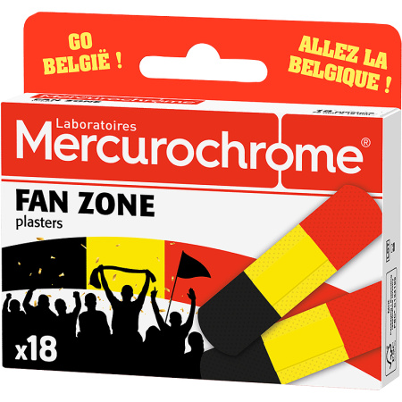 Mercurochrome Fan Zone Pleisters 18 Stuks