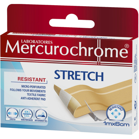 Mercurochrome Weerstandige Pleister 1mx6cm 1 Stuk