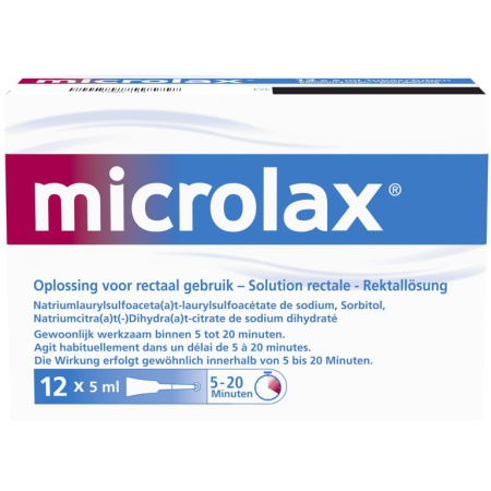 Microlax Oplossing Voor Rectaal Gebruik Tubes Met Canule 12x5ml