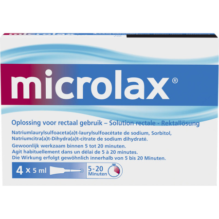 Microlax Oplossing Voor Rectaal Gebruik Tubes Met Canule 4x5ml