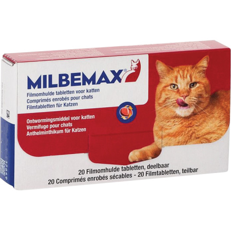 Milbemax Ontwormingsmiddel Voor Katten 2x10 Filmomhulde Tabletten