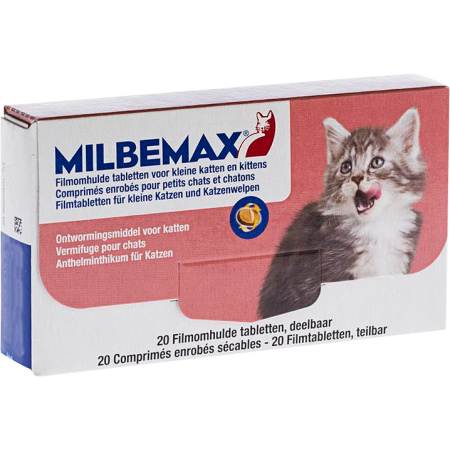 Milbemax Ontwormingsmiddel Voor Kleine Katten En Kittens 2x10 Filmomhulde Tabletten