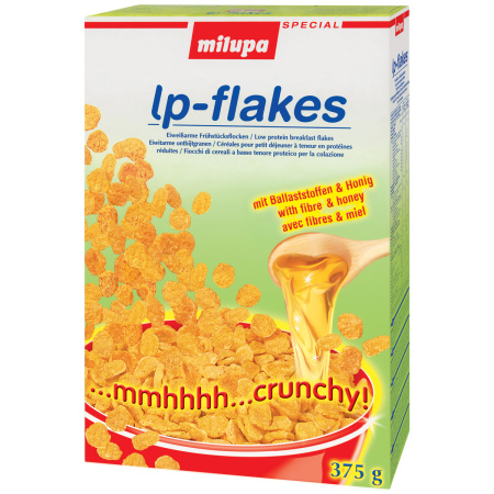 Milupa Lp Vlokken Gereduceerd Eiwit Graan Doos 375g
