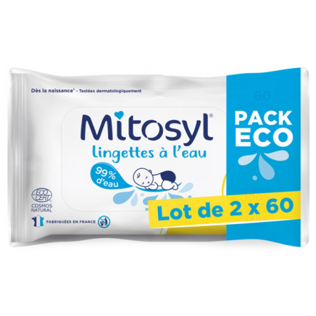 Mitosyl Waterdoekjes 2x60 Stuks