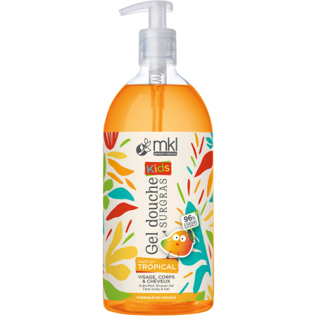 MKL Green Nature Kids Supervette Douchegel Tropical Geur Gezicht Lichaam En Haar 1l