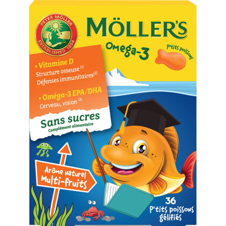 Moller's Omega 3 Kleine Vissen Multivrucht 36 Gummies