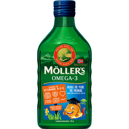 Moller's Omega 3 Levertraanolie Vloeibaar Multivruchtensmaak 250ml