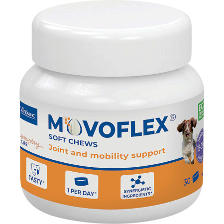 Virbac Movoflex Soft Chews Voor Gewrichtsondersteuning En Mobiliteit Honden Maat M 30 Stuks