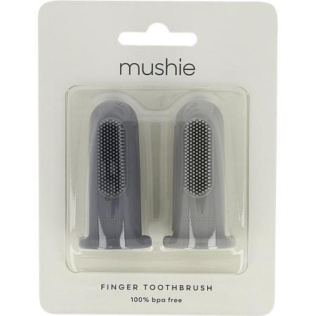 Mushie Baby Tandborstel Stone 2 Stuks