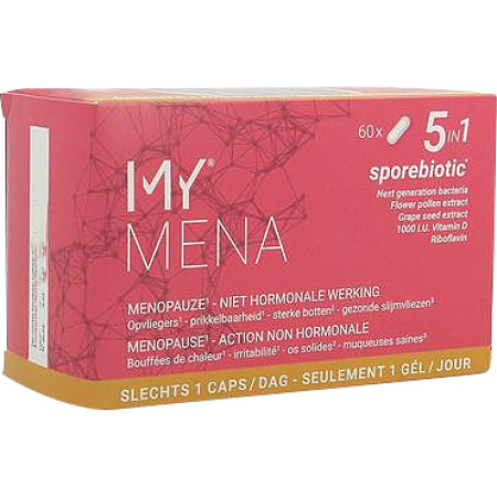 My Mena 5in1 Voedingssupplement Overgang Niet Hormonale Werking 60 Capsules